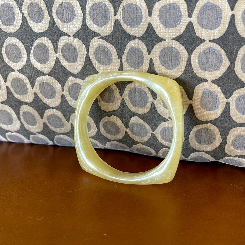 Cream Resin Bangle Bracelet